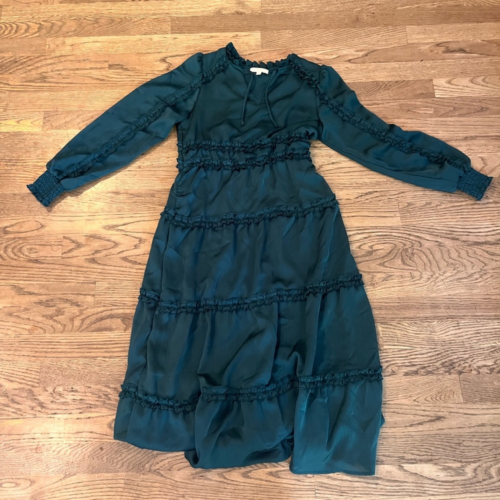 Chelsea & Violet Teal Long Sleeve Dress